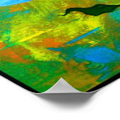 青を開いた ポスター (角)