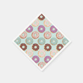 青アイスのドーナツと散水模様パーティー スタンダードカクテルナプキン (角)