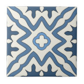 青アイボリーギリシャインスパイア幾何タイル タイル (正面)