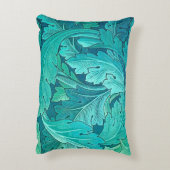 青アカンサス葉 アクセントクッション (裏面(縦))