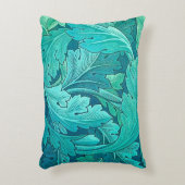 青アカンサス葉 アクセントクッション (正面(垂直))