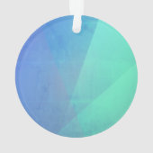 青アクアモダン&ターコイズ幾何学階調 オーナメント (裏面)