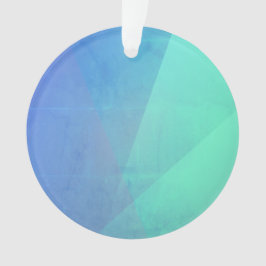 青アクアモダン&ターコイズ幾何学階調 オーナメント