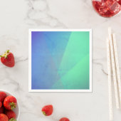 青アクアモダン&ターコイズ幾何学階調 スタンダードカクテルナプキン (インサイチュ)