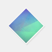 青アクアモダン&ターコイズ幾何学階調 スタンダードカクテルナプキン (角)