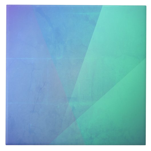 青アクアモダン&ターコイズ幾何学階調 タイル (正面)