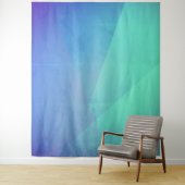 青アクアモダン&ターコイズ幾何学階調 タペストリー (インサイチュ)