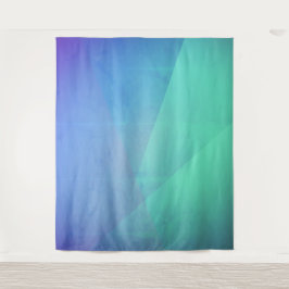 青アクアモダン&ターコイズ幾何学階調 タペストリー