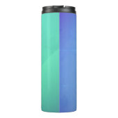 青アクアモダン&ターコイズ幾何学階調 タンブラー (裏面)