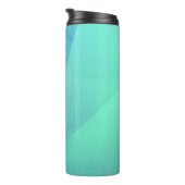 青アクアモダン&ターコイズ幾何学階調 タンブラー (回転右)