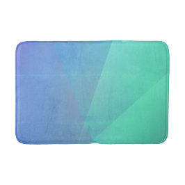 青アクアモダン&ターコイズ幾何学階調 バスマット