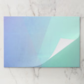 青アクアモダン&ターコイズ幾何学階調 ペーパーパッド (折り畳み)