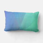 青アクアモダン&ターコイズ幾何学階調 ランバークッション (裏面)