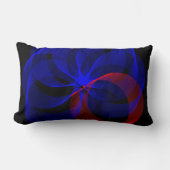 青アクセント回転装飾用クッション ランバークッション (正面)