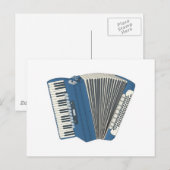 青アコーディオン ポストカード (正面/裏面)