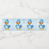 青アヒルの水ボトルラベル ペットボトルラベル (シングルラベル)