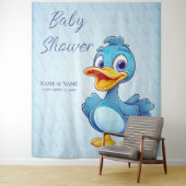 青アヒル背景 タペストリー (インサイチュ)