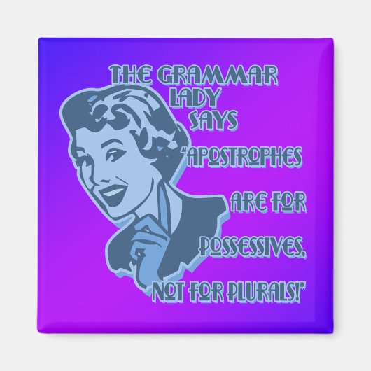 青アポストロフィ磁石 マグネット (正面)