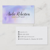 青アート水色 名刺 (正面/裏面)