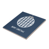 青アールデコオーナメントタイル タイル (側面)