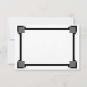 青アールデコ幾何学的サンキューカード サンキューカード (裏面)