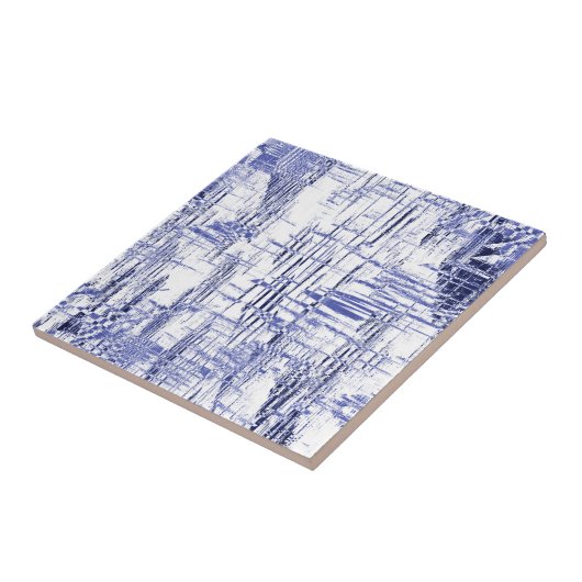 青アールデコ タイル (側面)