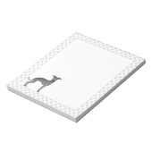 青イタリアンいグレイハウンドかわいい子犬と手 ノートパッド (回転)