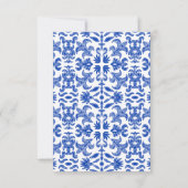 青イタリアンいRSVPカード 出欠カード (裏面)