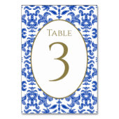 青イタリアンの結婚テーブル番号 テーブルナンバー (裏面)