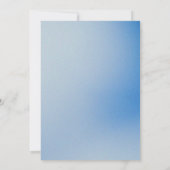 青イタリアンタイル地中海のブライダルシャワー 招待状 (裏面)