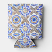 青イタリアンモザイク 缶クーラー (正面)