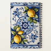 青イタリアン瓦 |お名前 ノートブック (裏面)