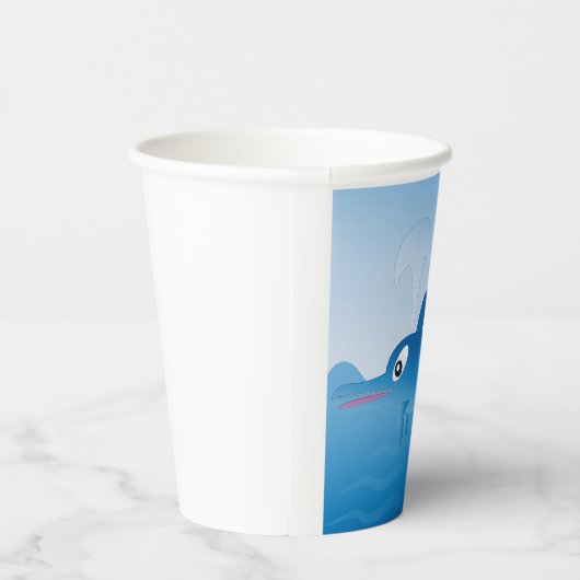 青イルカ 紙コップ (右)