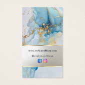 青インク大理石パッケージの挿入 (裏面)