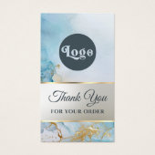 青インク大理石パッケージの挿入 (正面)