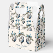 青エレガントいクリスマスの白馬 フェイバーボックス (オープン)