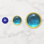 青エレガントいサファイア宝石 コンフェッティ (裏面)