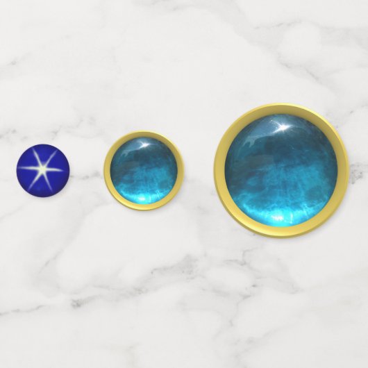 青エレガントいサファイア宝石 コンフェッティ (裏面)