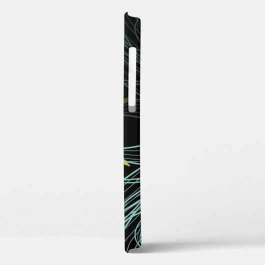 青エレガントいチューリップ模様 Case-Mate iPhoneケース (裏面 / 左)