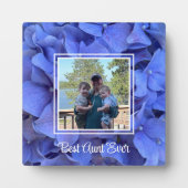 青エレガントいペリウニクルフローラ最高のおばさんエバ フォトプラーク (正面)