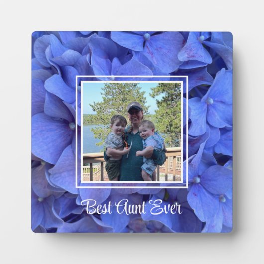 青エレガントいペリウニクルフローラ最高のおばさんエバ フォトプラーク (正面)