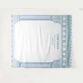 青エレガントい寺柱のトガパーティー タペストリー (正面(横))