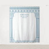 青エレガントい寺柱のトガパーティー タペストリー (正面)