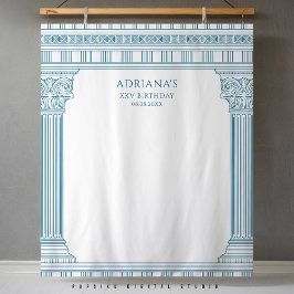 青エレガントい寺柱のトガパーティー タペストリー