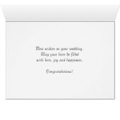 青エレガントい結婚スミレのお祝い (内部横(下))