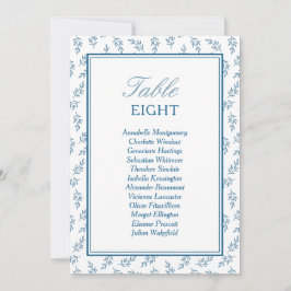 青エレガントい結婚テーブル番号座席表