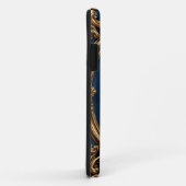 青エレガントい背景にゴールデン華美レターD Case-Mate iPhoneケース (裏面/右)