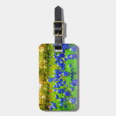 青エレガントい花テキサス州ブルーボンネモダン ラゲッジタグ (正面縦)