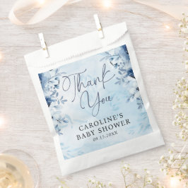 青エレガントい花男の子のシャワー フェイバーバッグ