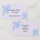 青エレガントつる植物 名刺 (正面/裏面)